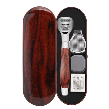 Stainless Steel Pedicure Callus Remover - Wood Grain Design